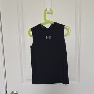 Under Armour Black Athletic Tank Top with V-Neck Boys Youth Size Small